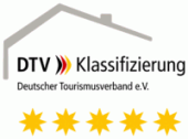 DTV Klassifizierung durch den Deutschen Tourismusverband e.V. mit 5 Sternen